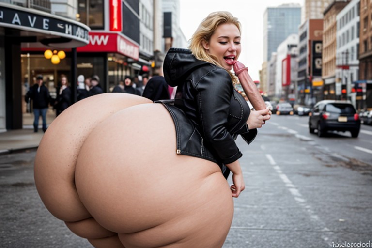 Self Blowjob, Enormous Bust, 2 People AI Porn