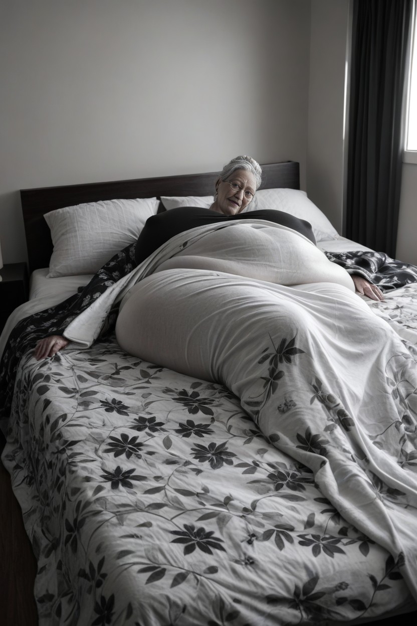 60+, Cock Popping Under Blanket, Futanari AI Porn