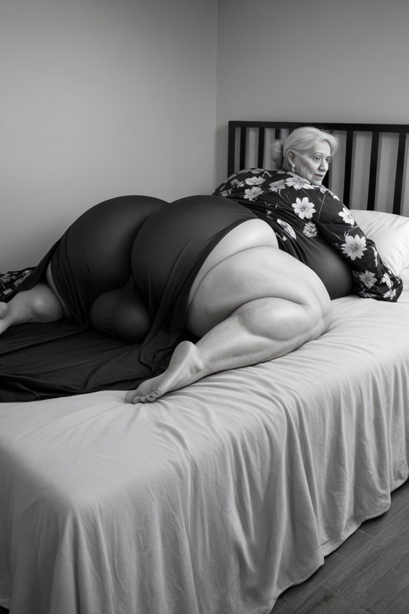 Laying, Large Long Bulge Through Clothing, Hyper Gigantic Cock Under Blanket AI Porn
