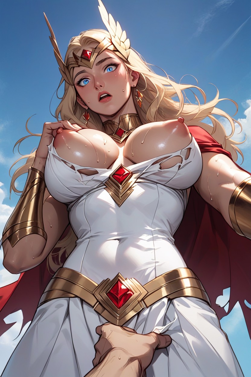 She-ra, Vista Lateral, Agarrándose Las Tetas Hentai IA