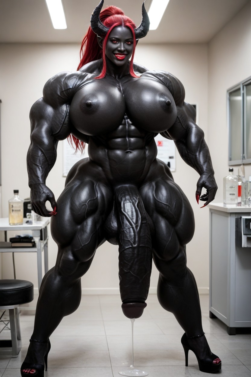 She Venom, Gigantic Muscle Delts, Bodybuilder Shemale AI Porn