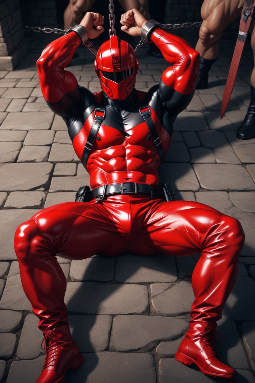 1 Person, Athletic, Bound Wrists AI Gay Porn