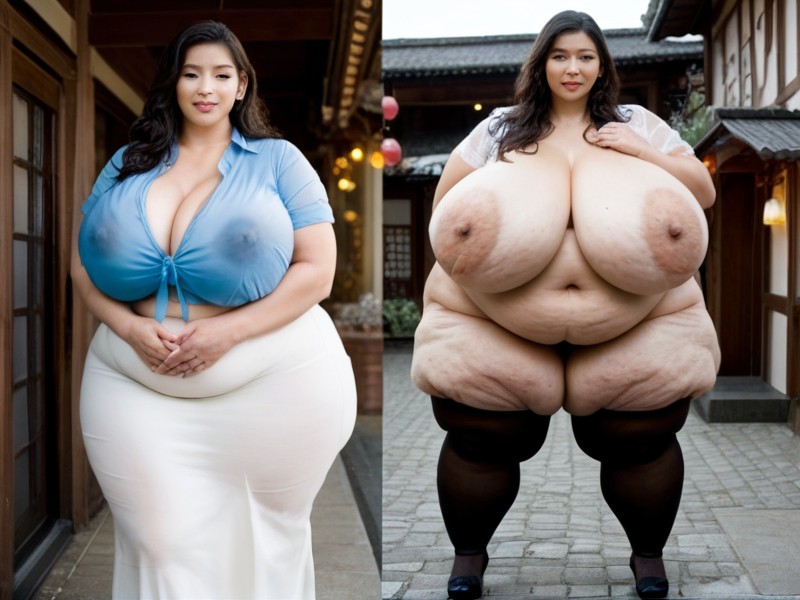 Hyper Detailed Textures, See Through Clothes, Every Cellulite Bump BBW AI Porn