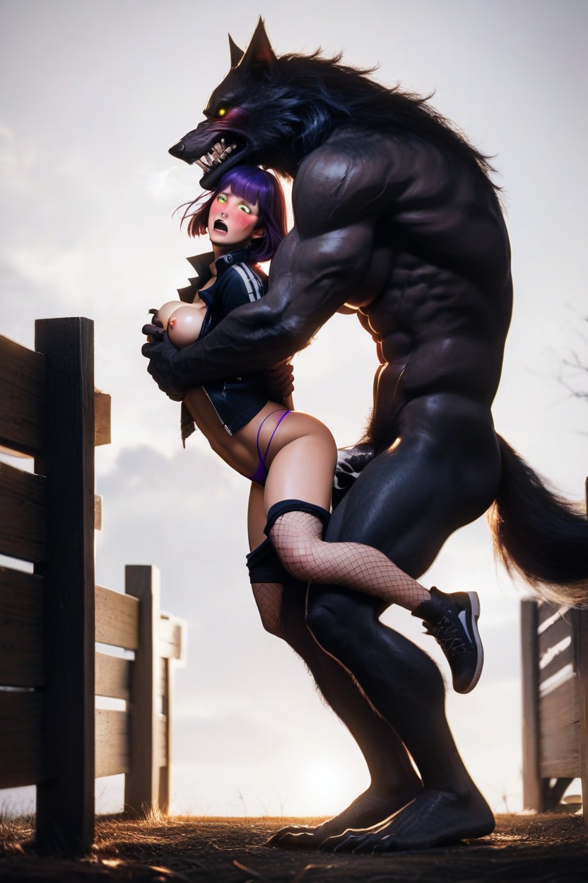 Black Boots, Show Faces Of Both, Side View AI Porn