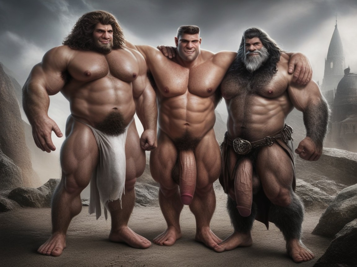 Hairy Body, Giant Feet, Dynamic Angle AI Gay Porn