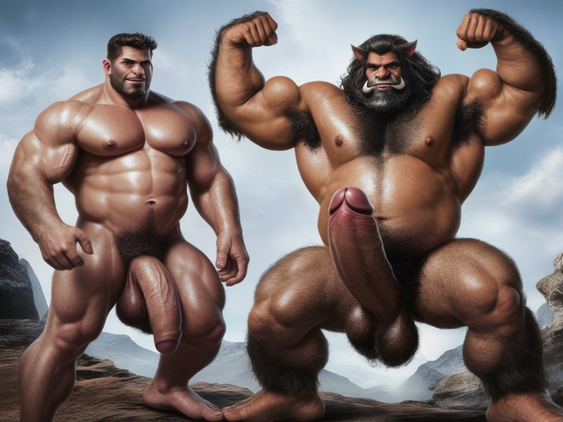 Big Hands, Body Hair, Giant Hairy Beast AI Gay Porn