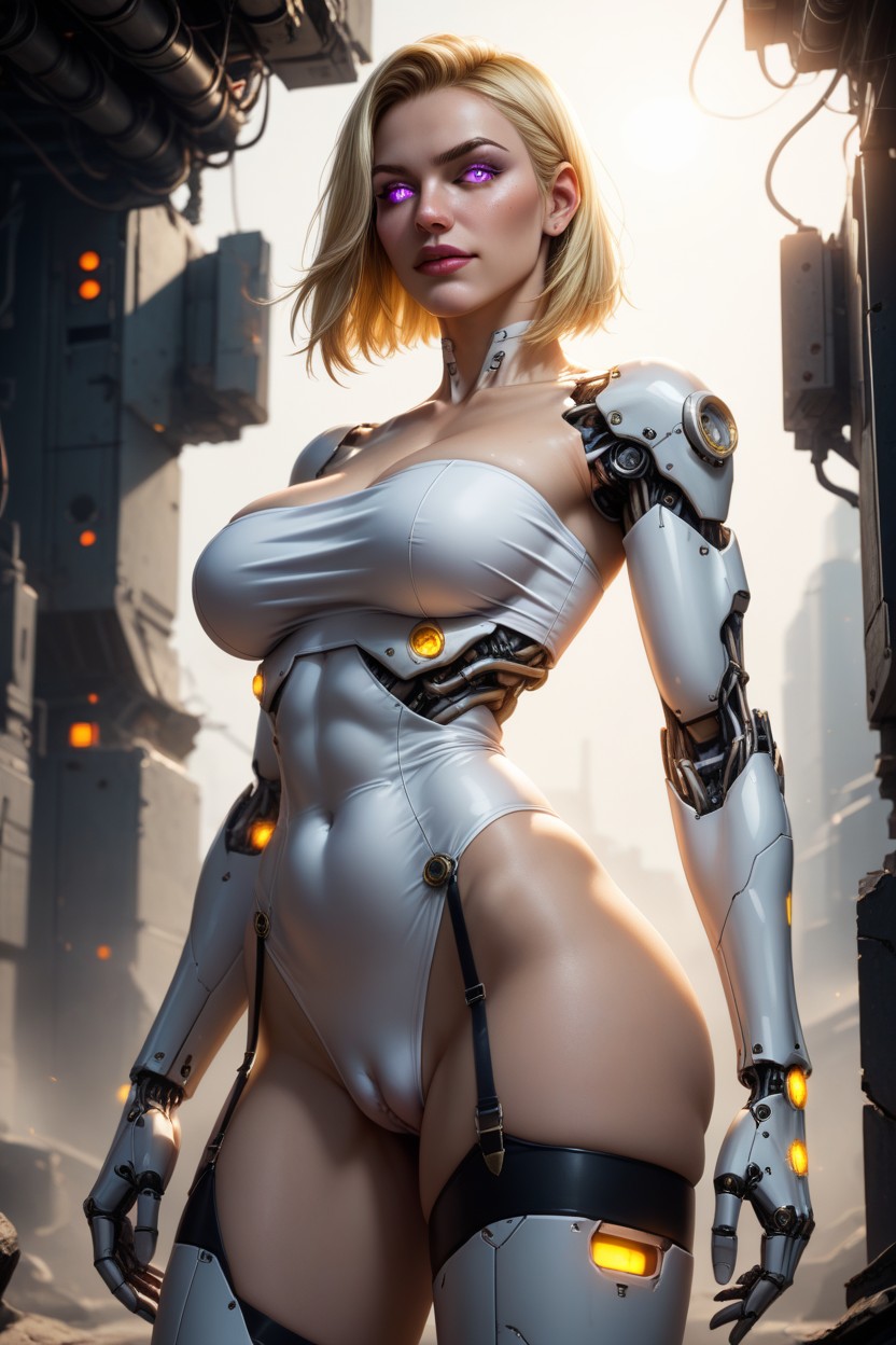 Strapless Top, Gigantic Cameltoe, Side View AI Porn