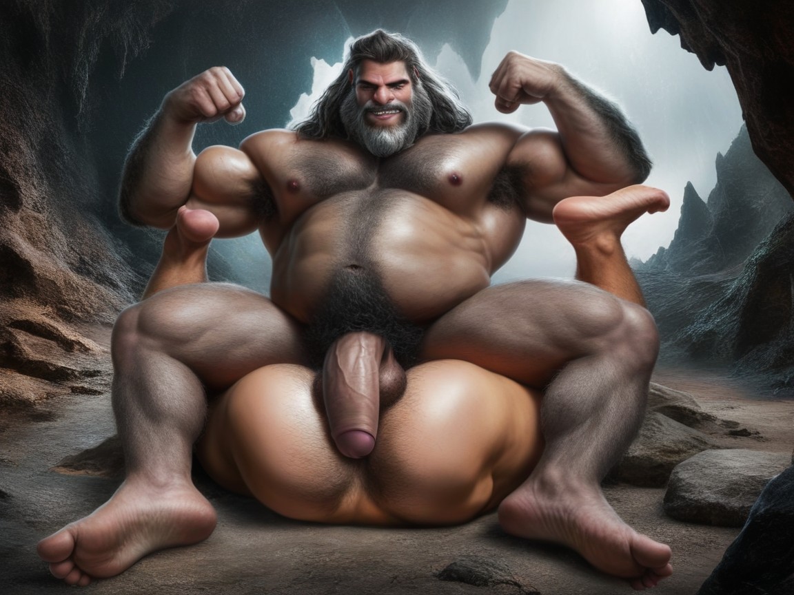2 People, Furry, Muscle AI Gay Porn