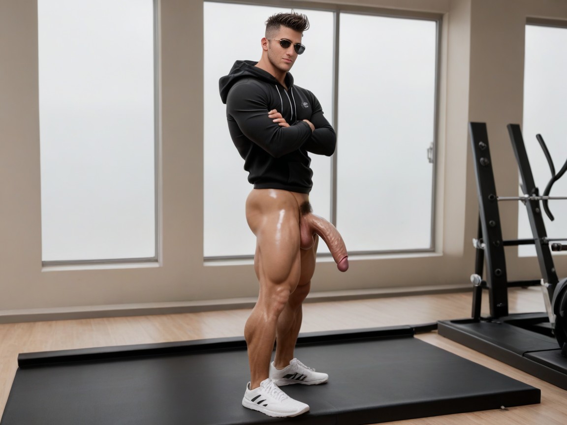 Pubic Hair, Muscular, Smooth Chest AI Gay Porn
