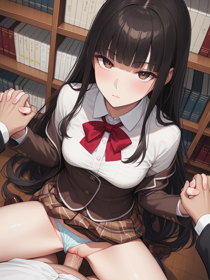 Bust Shot, Big Round Eyes, Bob Hair Hentai AI Porn