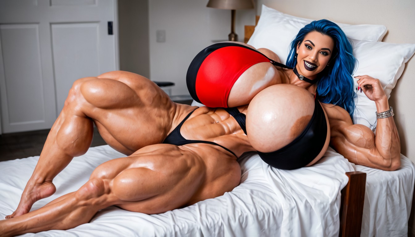 Extremely Tall, Blue Hair, Character Bianca AI Porn