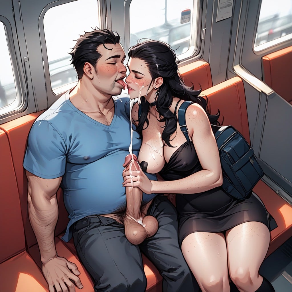Black Hair, Off Shoulder, Black Plasties Hentai AI Porn