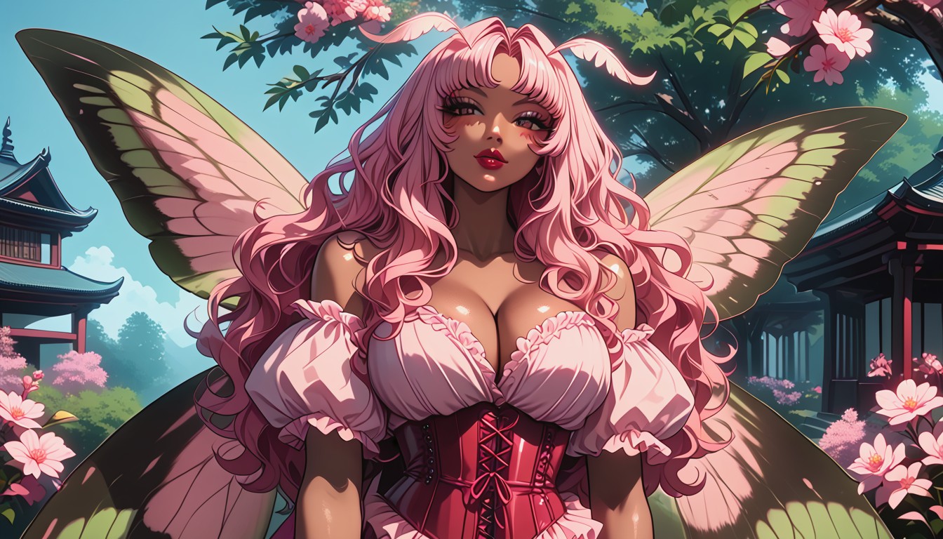 Light Green Wings, Moth Wing, Fluffy Wings Hentai AI Porn