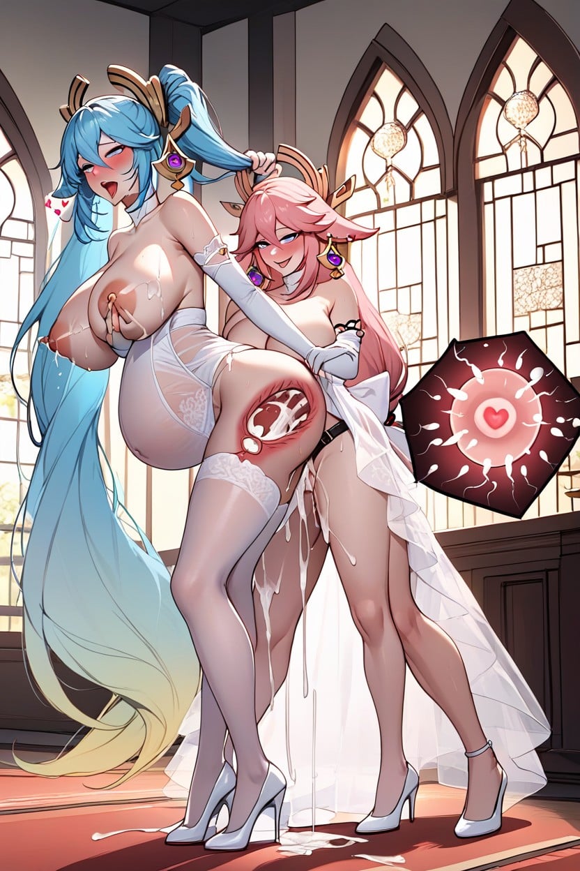 Hugh Ass, Rim Lighting, Hair Pulling Hentai AI Porn