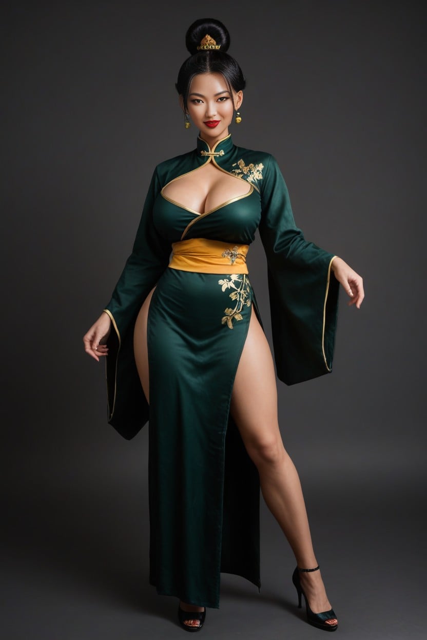 Mandarin Collar, Keyhole, Model AI Porn