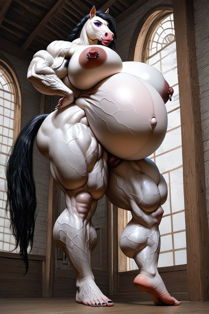 18+, Big Pregnant Belly, Face Furry AI Porn