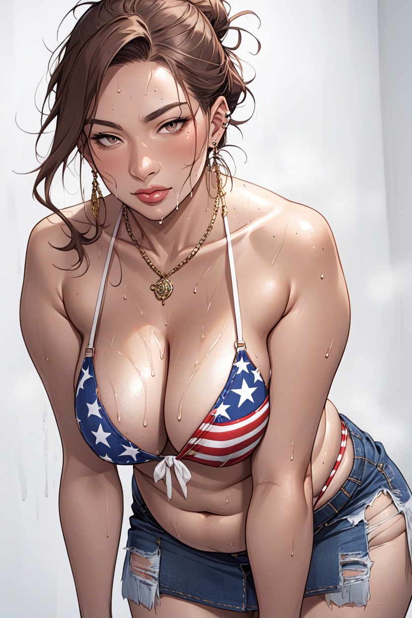 Chubby, Sleeveless, Chubby Milf Body Hentai AI Porn