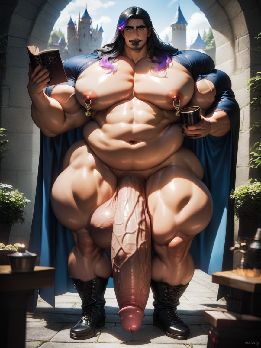 Absurdly Comically Long Oversized Penis, Hyper Penis Length, Femboy AI Gay Porn