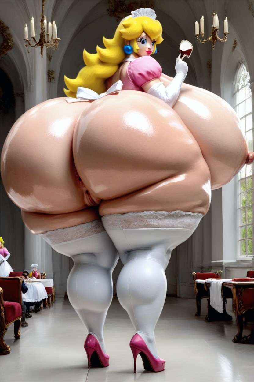 Waist, Side View, Princess Peach Form Super Mario AI Porn
