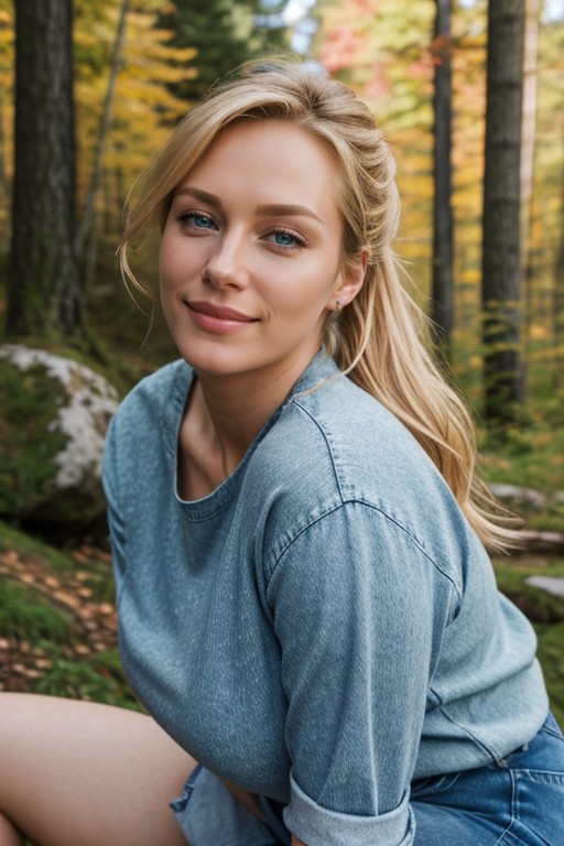 Thick Hips, Ponytail, Straight Hair AI Porn