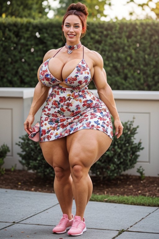 Housewife, Lace Dress, Backyard AI Porn