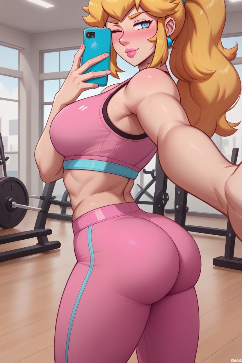 Blonde Hair, Pink Lipstick, Fat Lips Hentai AI Porn