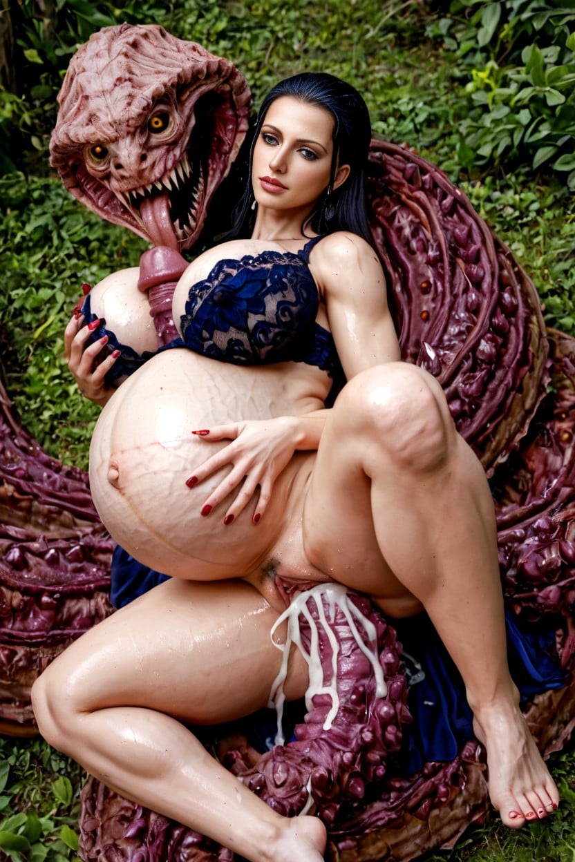 Nico Robin From One Piece, Monsters Claws Groping, Lots Of Parasits In Women In Pussy AI Porn