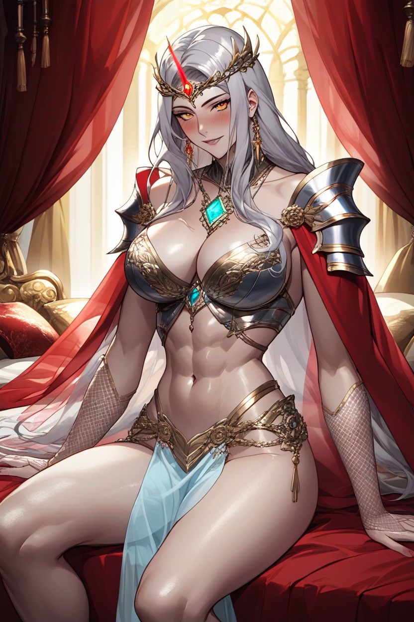 High Resolution, Plush Fur Rugs, Golden Chandeliers Hentai AI Porn