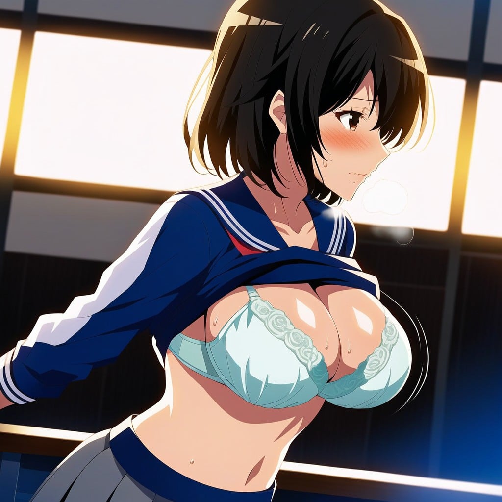 Bouncing, 18+, Showing Full Cup Bikini While Undressing Hentai AI Porn