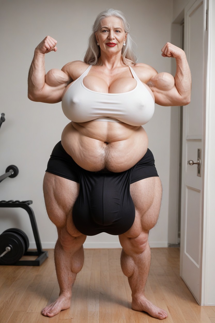 Cotton Shorts, Pale Skin, Obese AI Porn