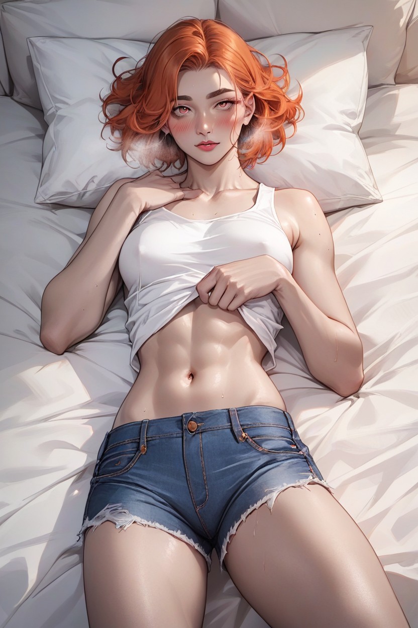 Perfect Body, Ginger, On Bed Hentai AI Porn