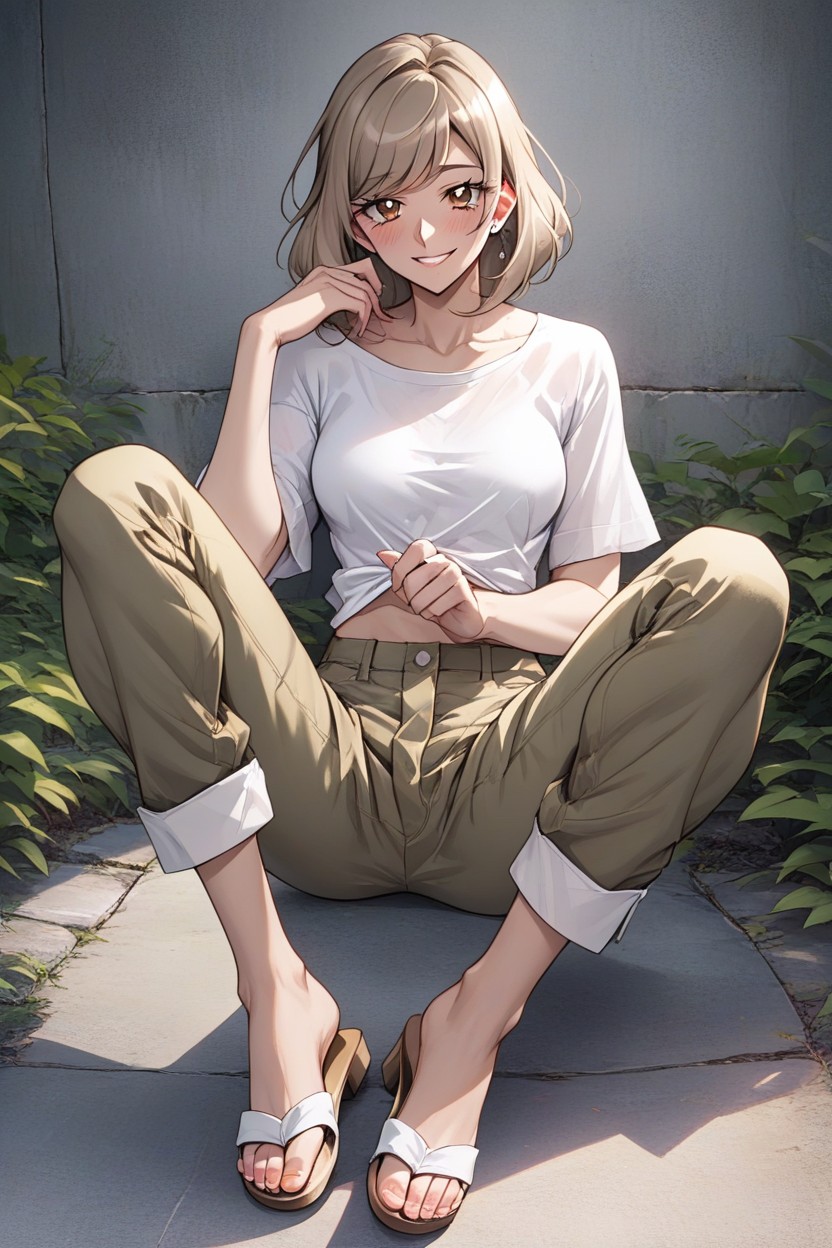 High Resolution, Blushing, Sandals Hentai AI Porn