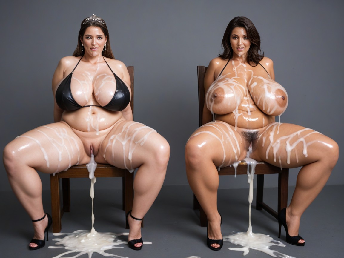 Washed Up, Bikini, Hyper Fat Thighs AI Porn