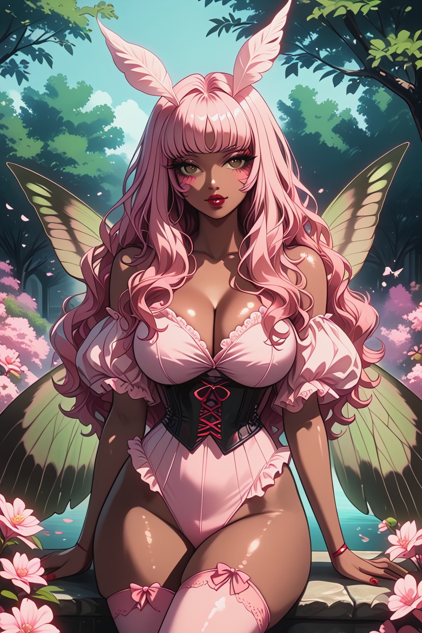 Ultra High Details, Beautiful Face, Moth Wing Hentai AI Porn