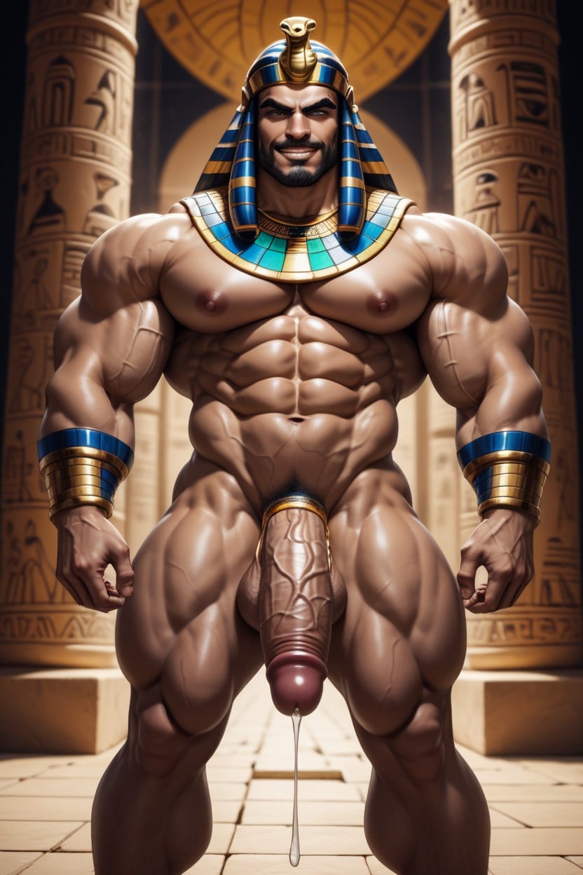 Gigantic, Strong Eyebrows, Veiny Muscular Body AI Gay Porn