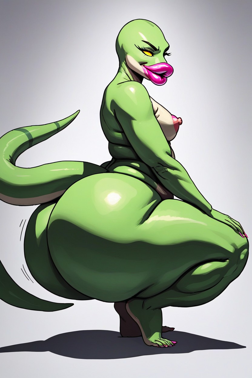 Flabby Ass, Giant Ass, Mega Obesity Furry AI Porn