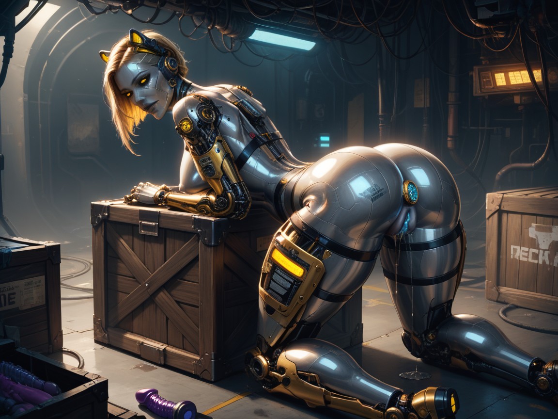 Robotic Legs, Encased, Thick Thighs AI Porn