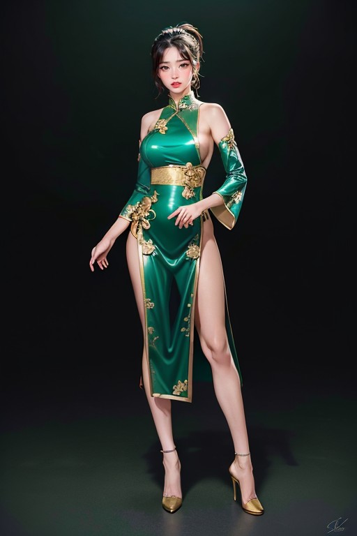 Red Waist Sash, Aroma Sensei Art, Model AI Porn