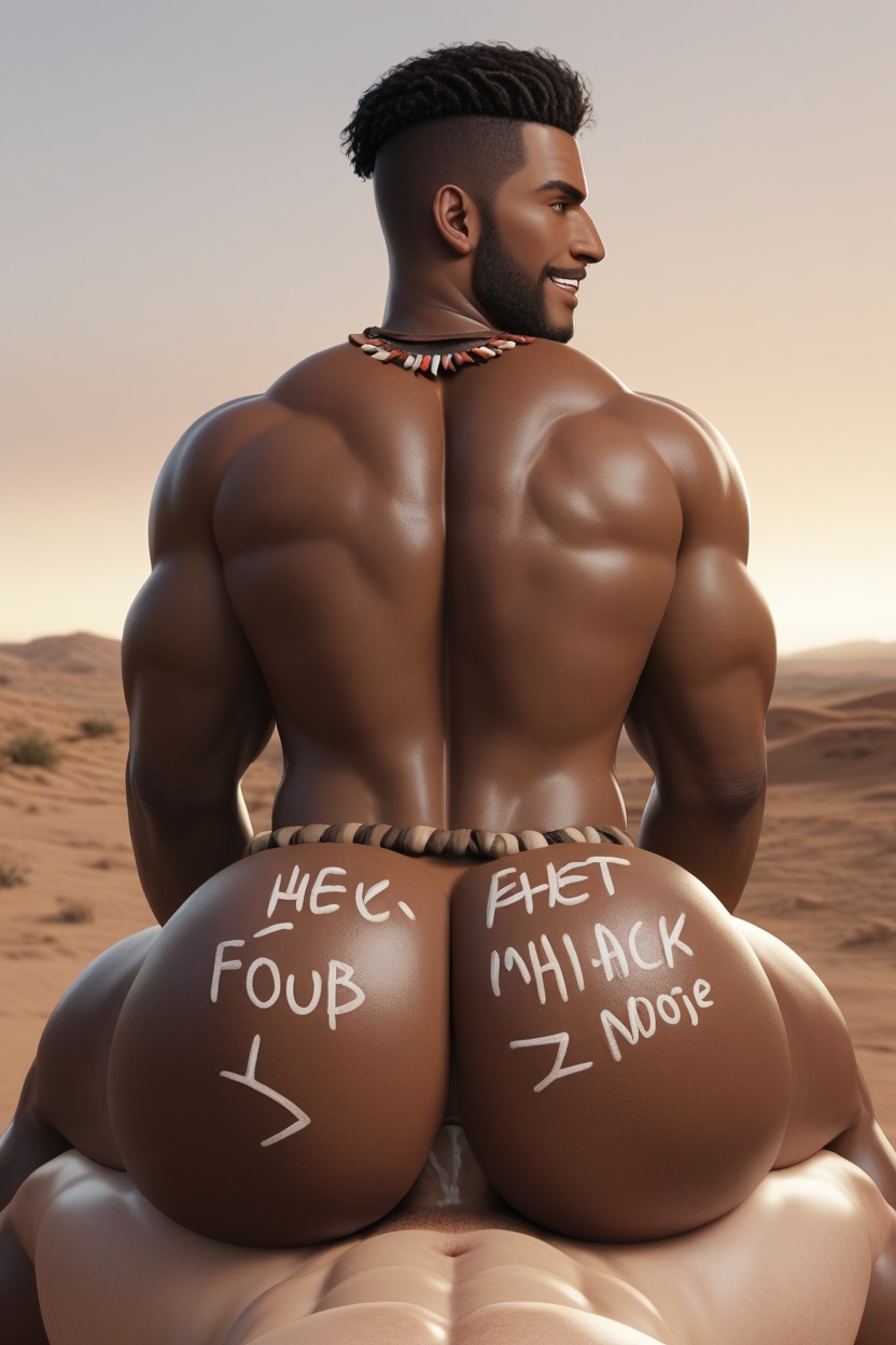 Body Writing, Bottom Telling Top The Texture Inside His Hole Adapts To Pleasure His Dick, Big Muscular Bubble Butt AI Gay Porn