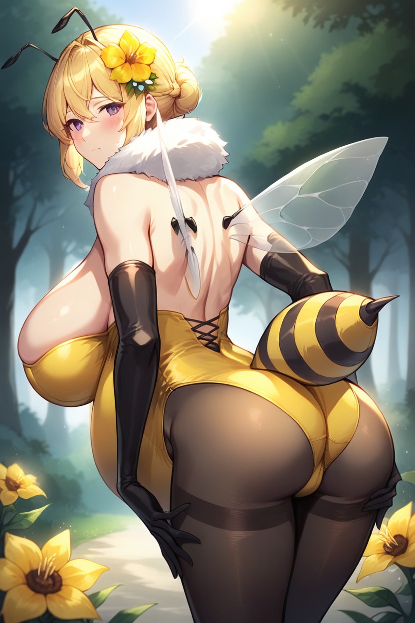 Leaning Forward, Breasts, Antennae Hentai IA
