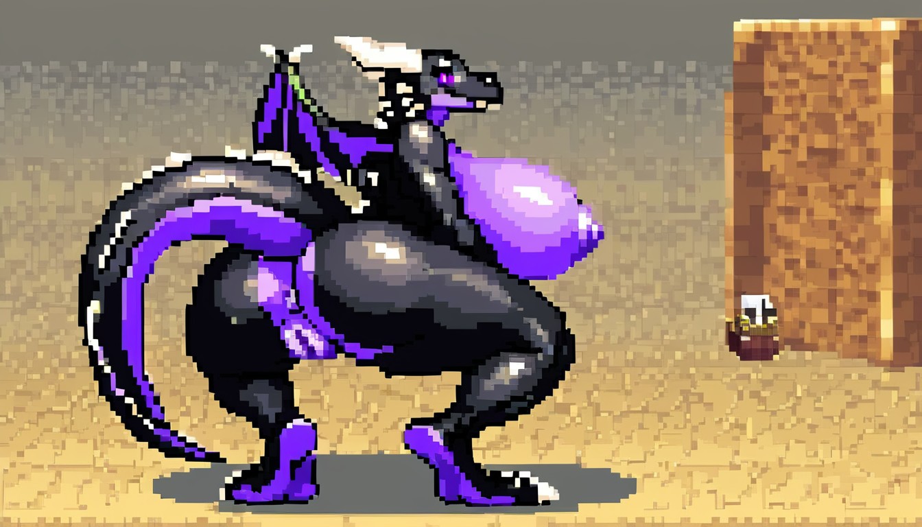 Thick Tail, Dragon Feet, Breast Expansion Furry AI Porn