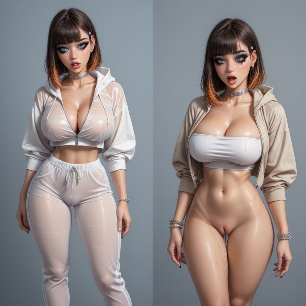 Rolled Eyes, Legs And Arms, Thick Eye Makeup Hentai AI Porn