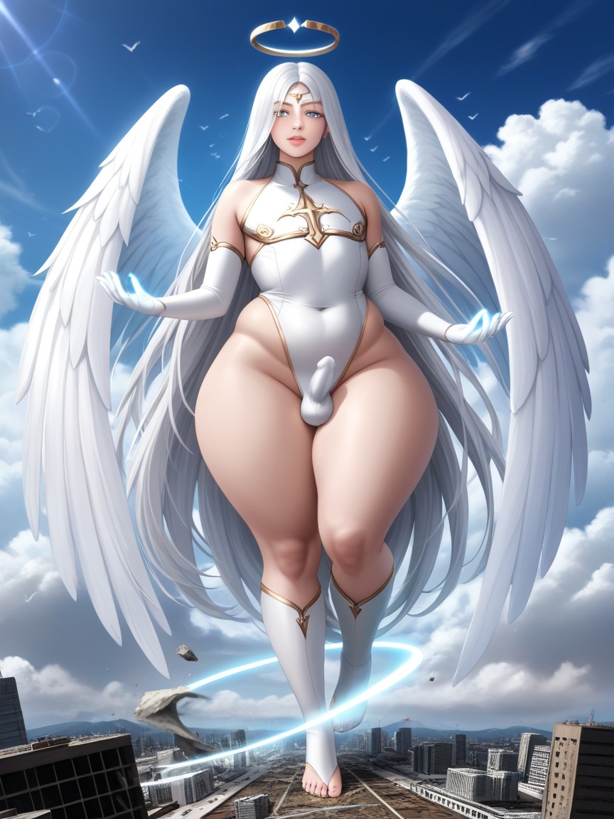 White Deity Clothes, Destroyed City, Small AI Gay Porn