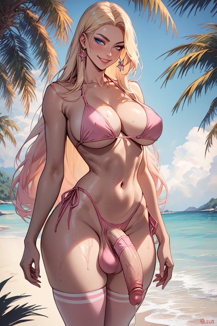 Very Large Breasts, Voluptuous, Legs Shemale AI Porn