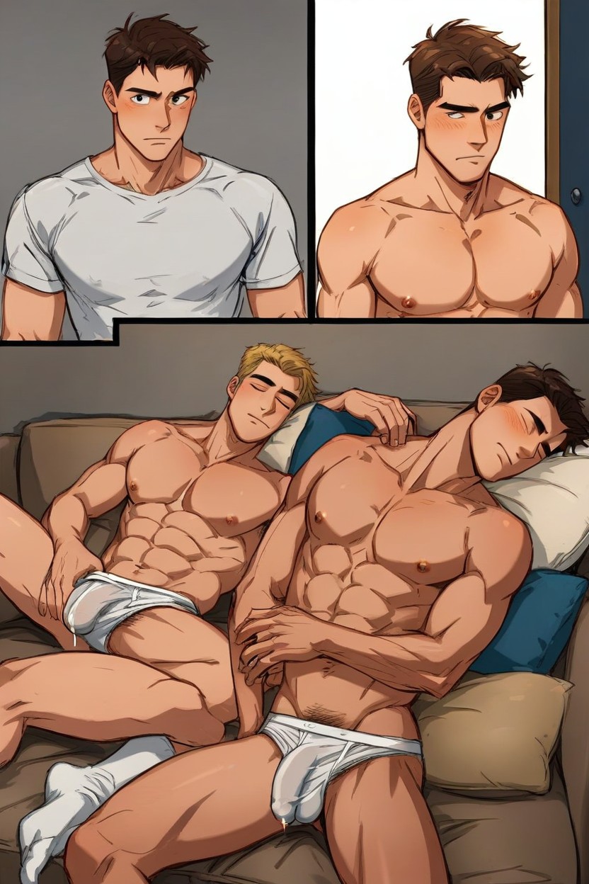 Big Load, Watching From Door, Snoring AI Gay Porn