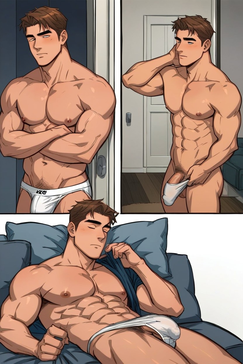 Cum, Big Load, Stretched Legs AI Gay Porn