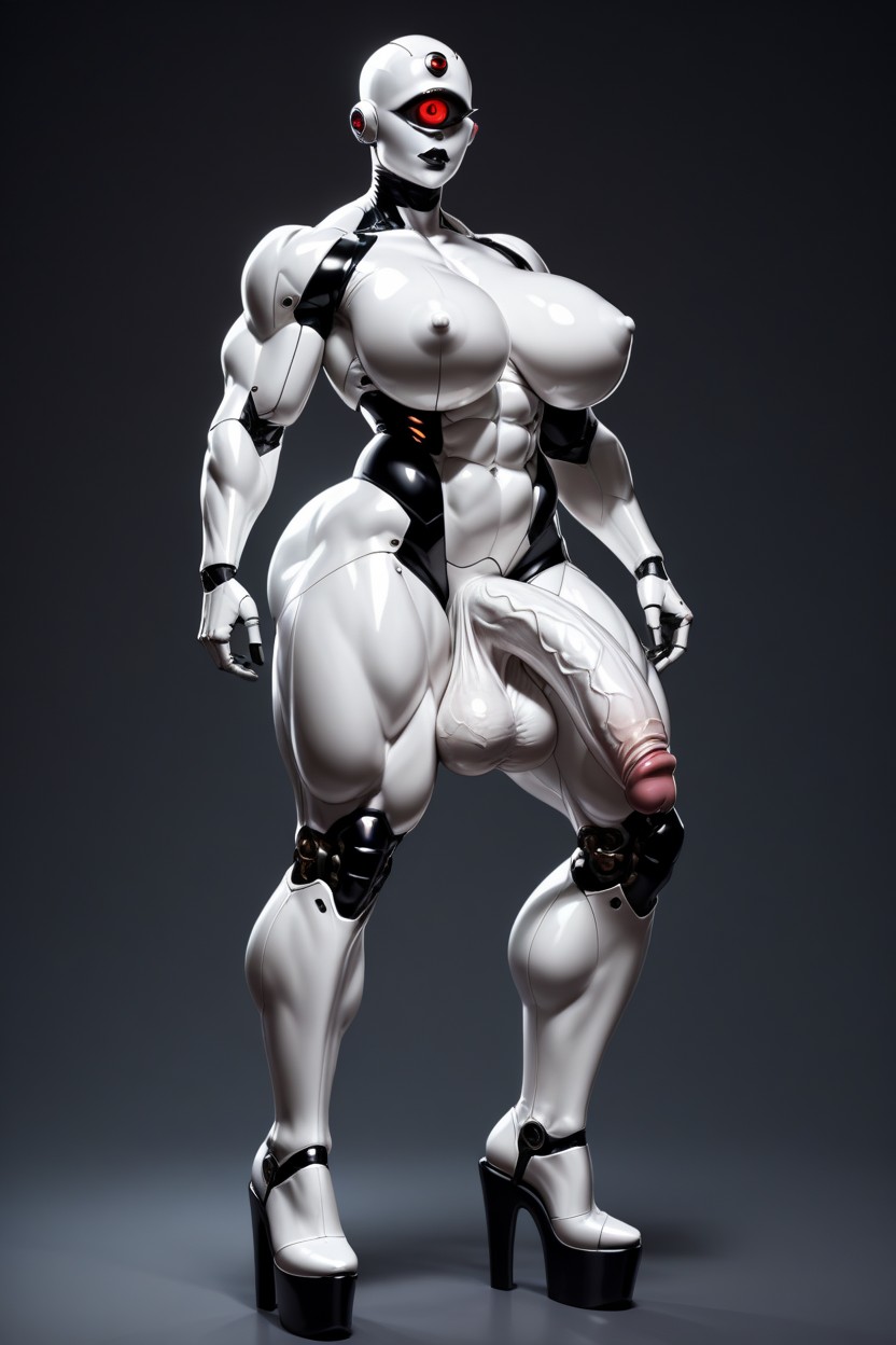 Futa, Latex, Extremely Hyper Balls Porno IA transsexuelle