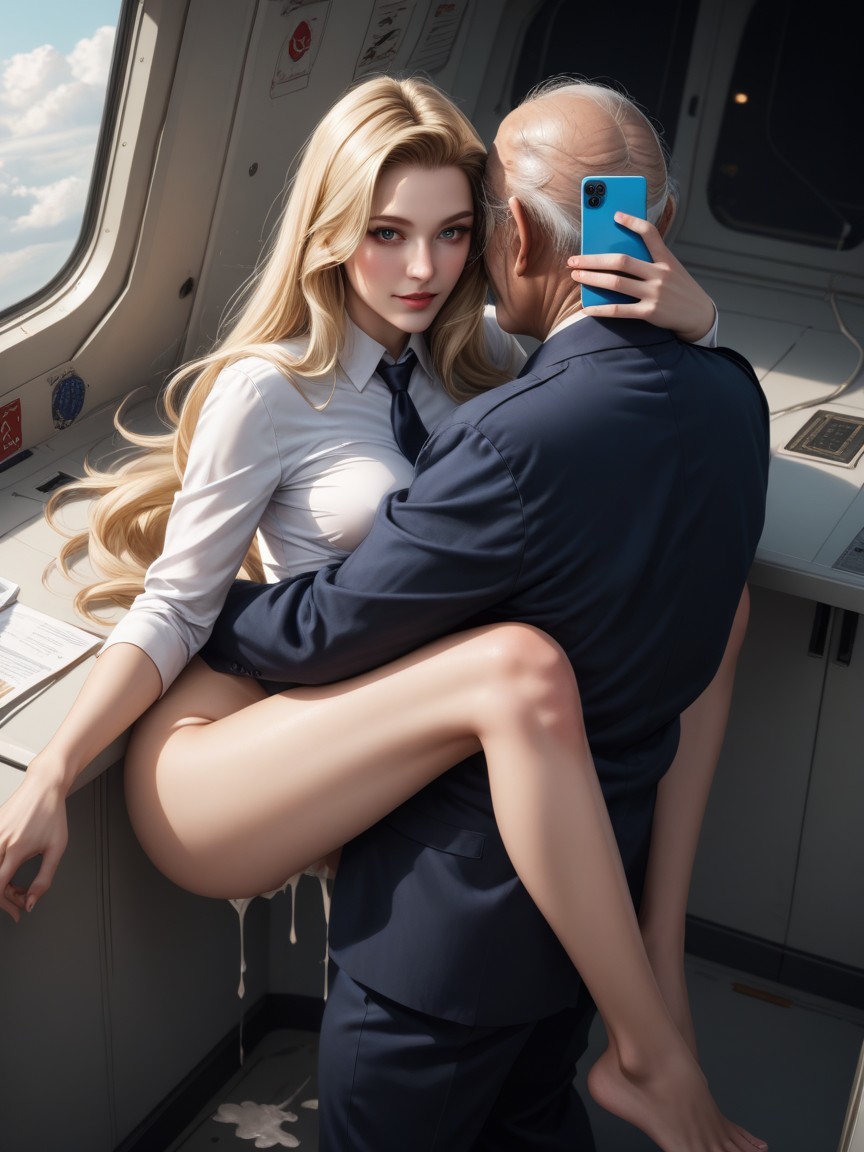 Arched Back, Arm Around His Head, Sucking Breast AI Porn