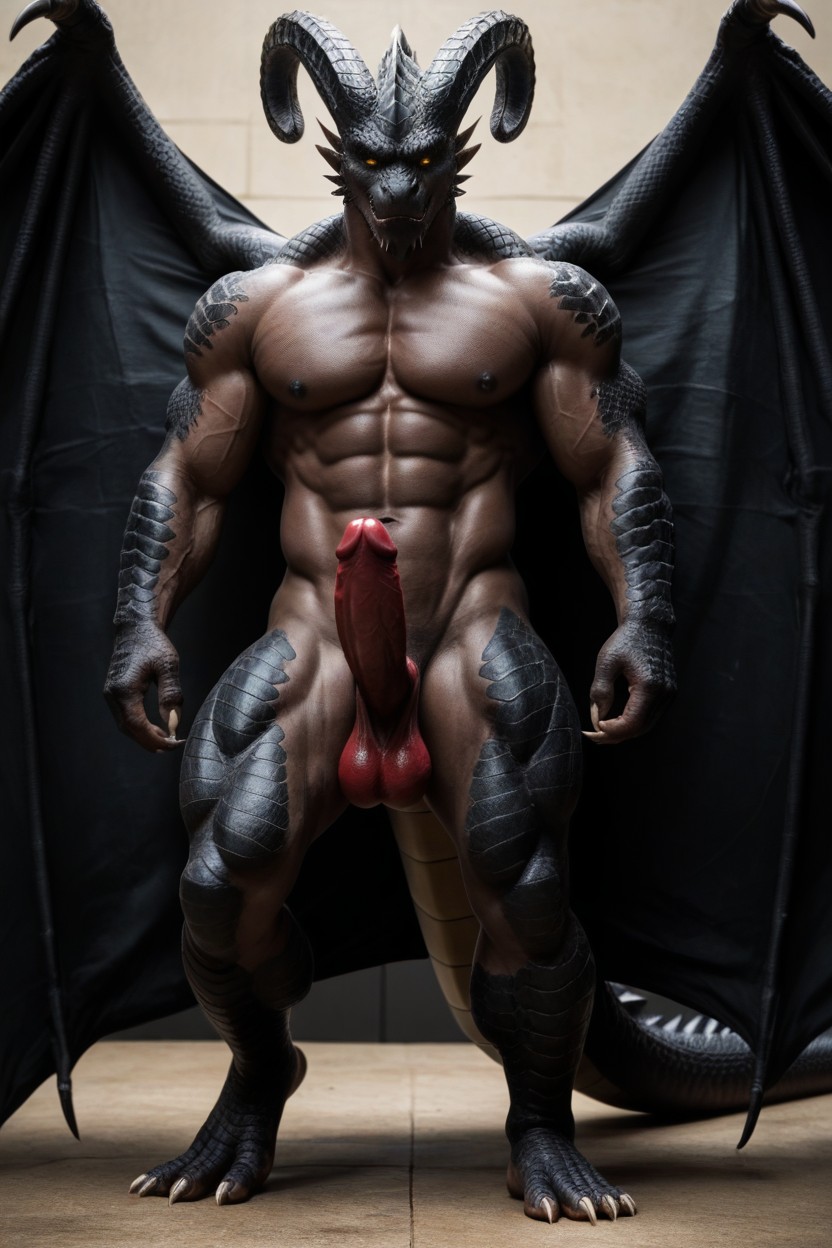 Dragon Claws, Claws, Big Horns AI Gay Porn