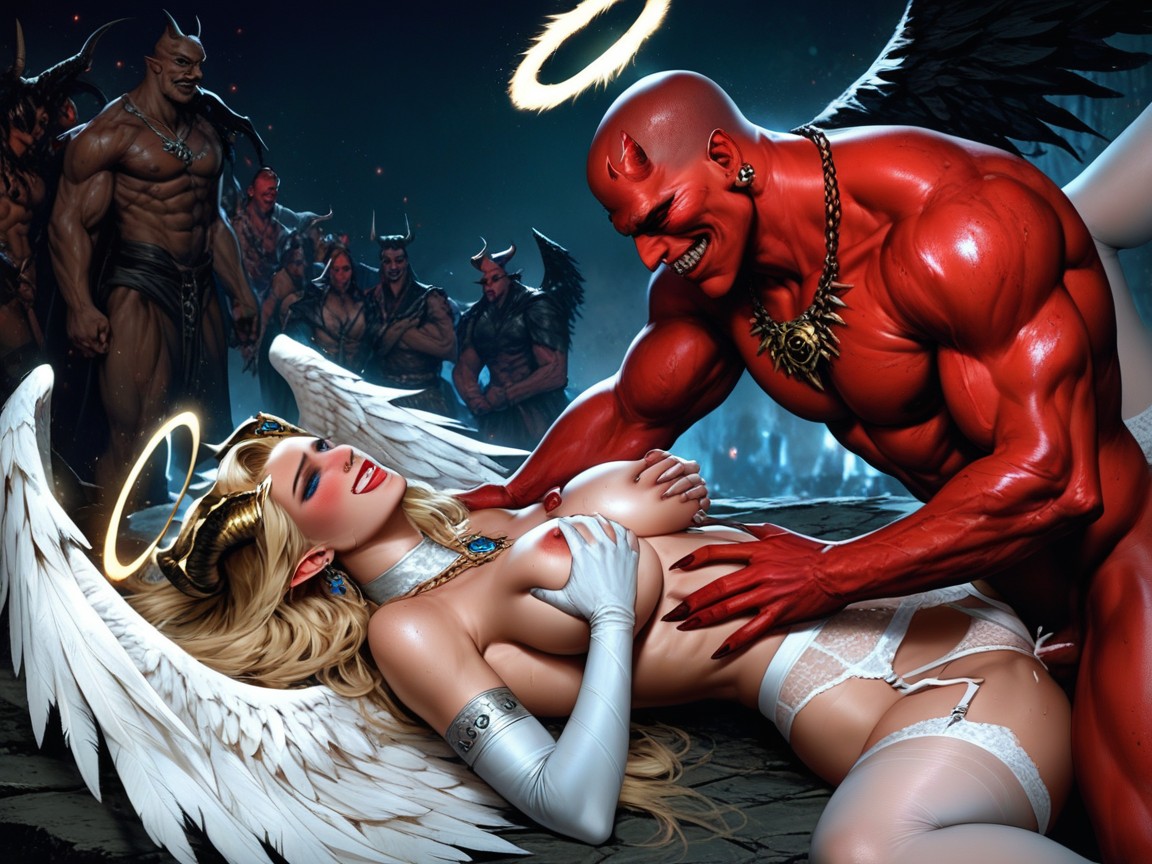 Demon Smiling, Orgasm, Monster AI Porn